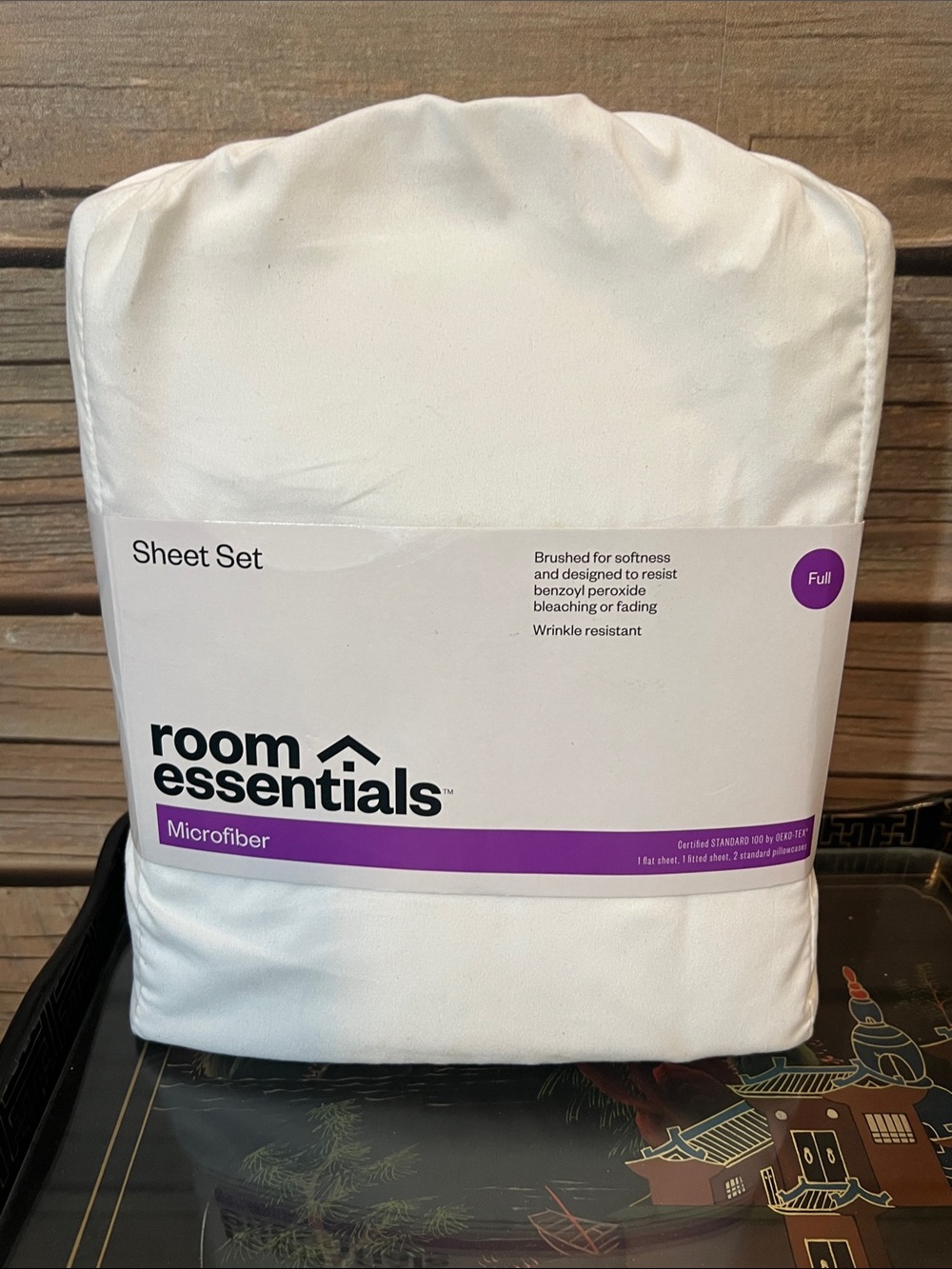 Room Essentials White Microfiber Sheet Set - Full NWT